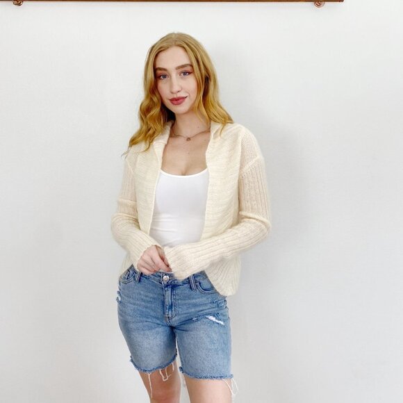 Free People Mohair Knit Cardigan Sweater Medium - Picture 2 of 4